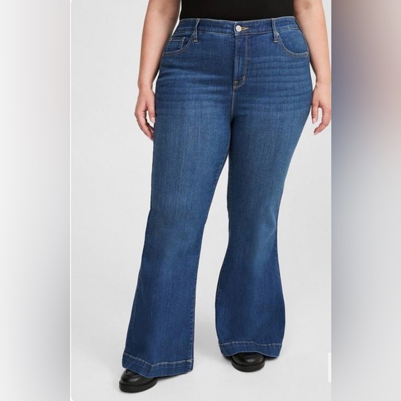 Torrid Sky High A Line Flare Premium Stretch High Rise Jean Size 12 Short - Picture 2 of 16